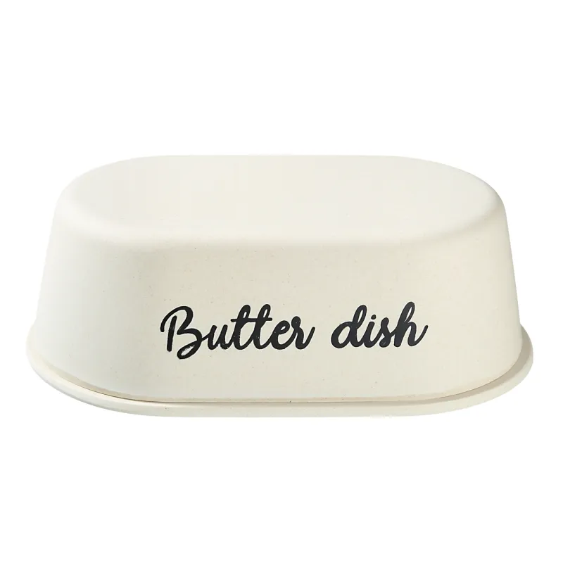 Масленка, 16 см, бамбук, овальная, Creme