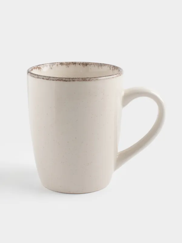 Кружка, 360 мл, 2 шт, керамика R, бежевая, в крапинку, Speckled glaze, image-3
