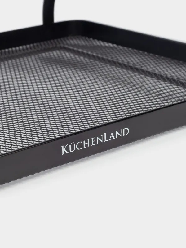 Поднос, 33х23 см, с ручками, Black style, image-5