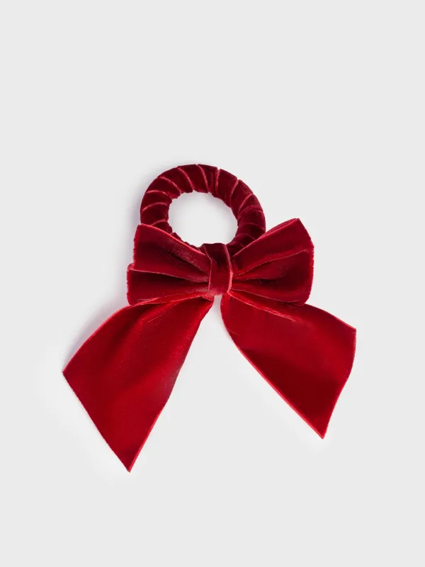 Кольцо для салфеток, 5 см, полиэстер, красное, Бант, Bow velvet, image-2