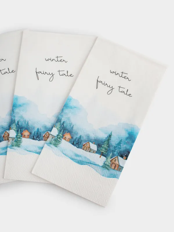 Салфетки бумажные, 33х33 см, 20 шт, Winter house, image-3