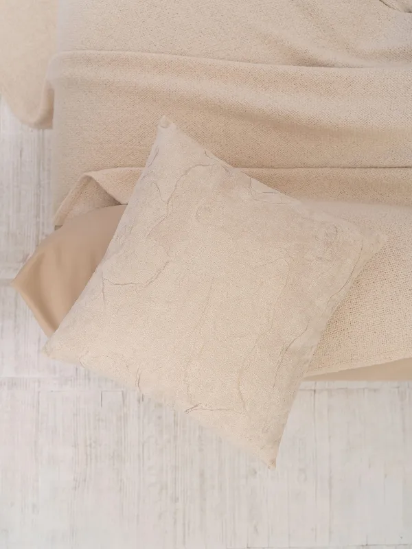 Подушка декоративная, 45х45 см, вельвет, молочная, Attitude, image-5