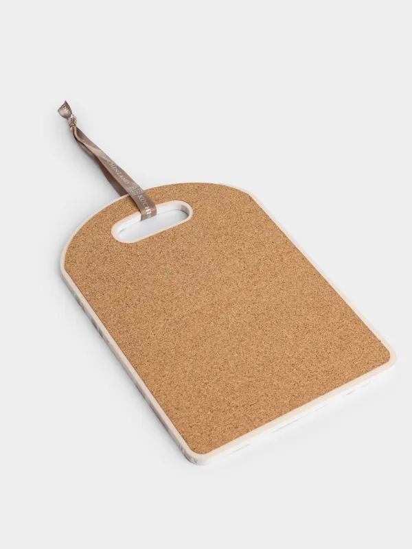 Подставка под горячее, 24х17 см, керамика/пробка, бежевая, Листопад, Autumn leaves, image-2