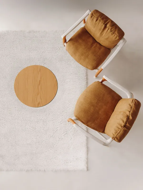 Ковер, 150х210 см, полиэстер/хлопок, молочный, Пушистый ворс, Monotone, image-6