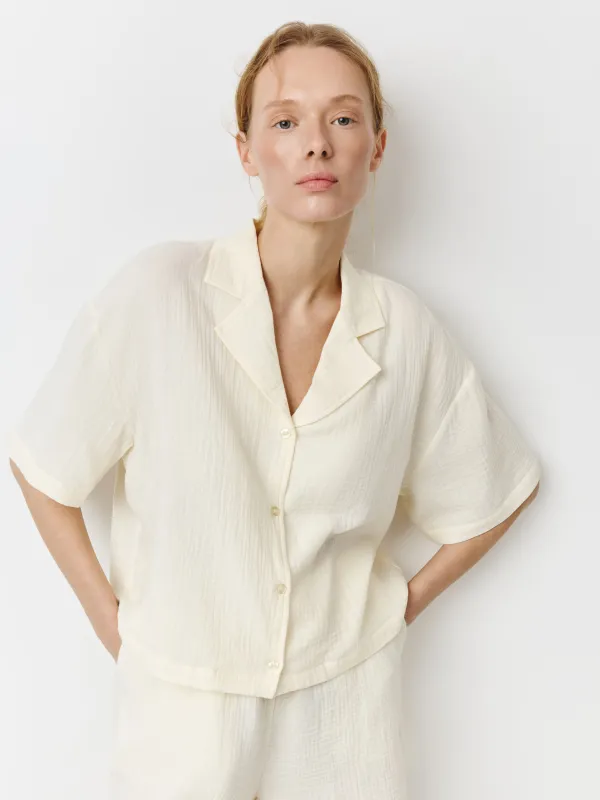 Рубашка женская, домашняя, укороченная, Allison, image-0