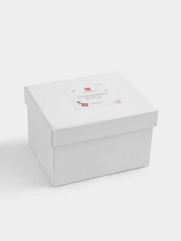 Шкатулка, 6x10 см, металл, зеленая, Елка со звездой, Christmas style, image-4