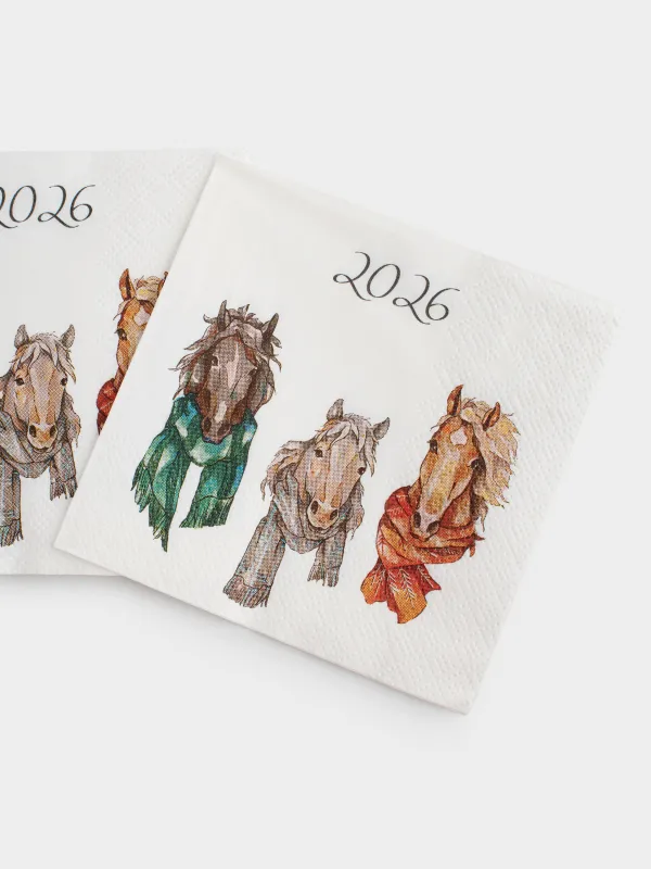 Салфетки бумажные, 21х21 см, 20 шт, Horse trio, image-3