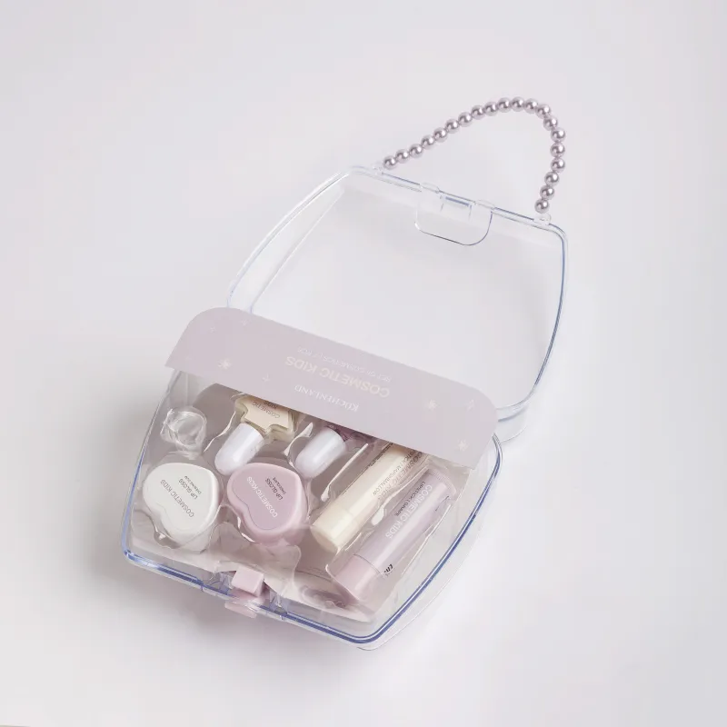 Набор косметики, детский, 15x6 см, 7 пр, пластик, Сумочка с лавандовой ручкой, Cosmetic kids, image-4