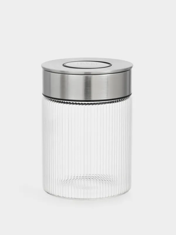 Банка для сыпучих продуктов, 700 мл, с вакуумной крышкой, Ribby steel, image-0