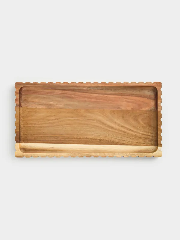 Блюдо сервировочное, 35x18 см, дерево, прямоугольное, Noble flow, image-4