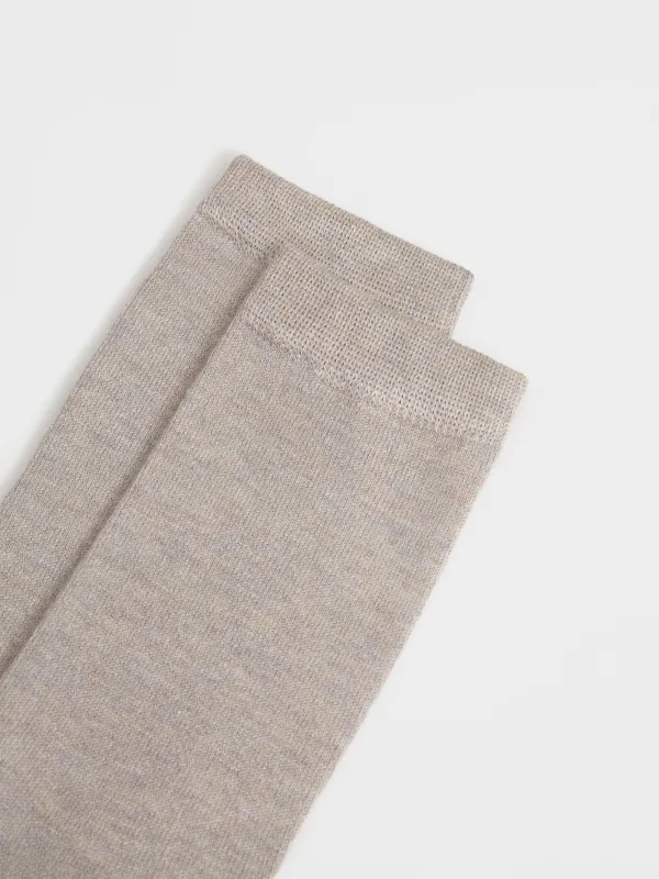 Носки с добавлением шерсти, бежевые, Density warm, image-2