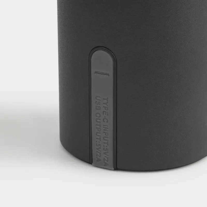 Светильник беспроводной, 15х22 см, с USB/Type-C разъемами, металл/пластик, черно-белый, B&W, image-3