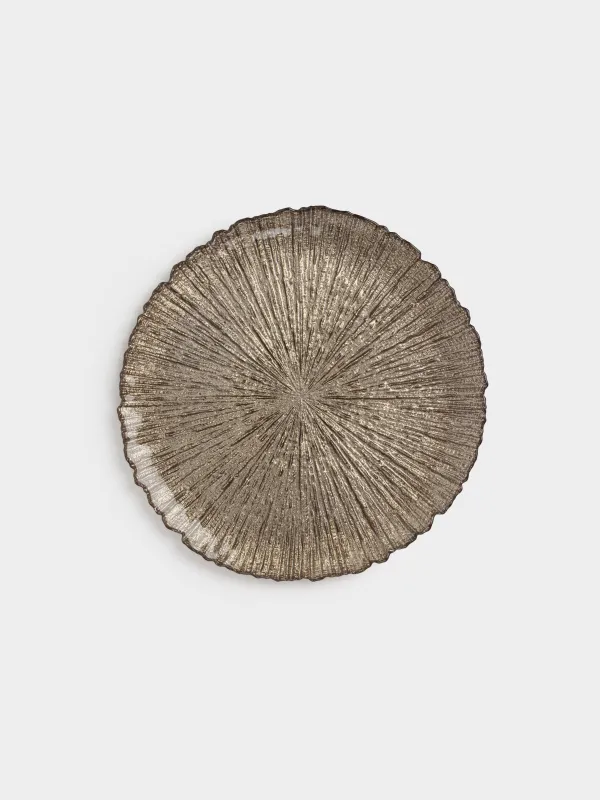 Тарелка обеденная, 28 см, стекло, коричневая, Raisen, image-0