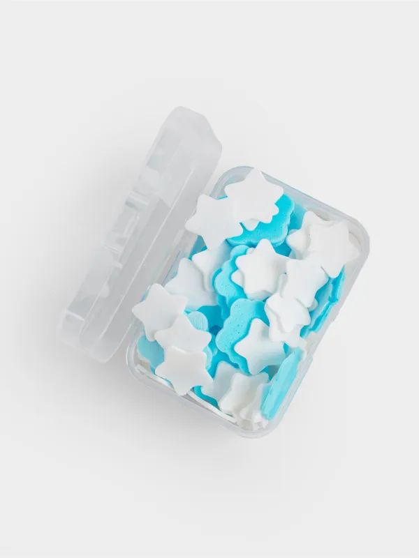 Мыло-конфетти, 2 см, 80 шт, белое/голубое, Кокос/Черника, Звезды и снежки, Confetti, image-1