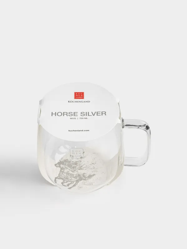 Кружка, 700 мл, Лошади, Horse silver, image-4