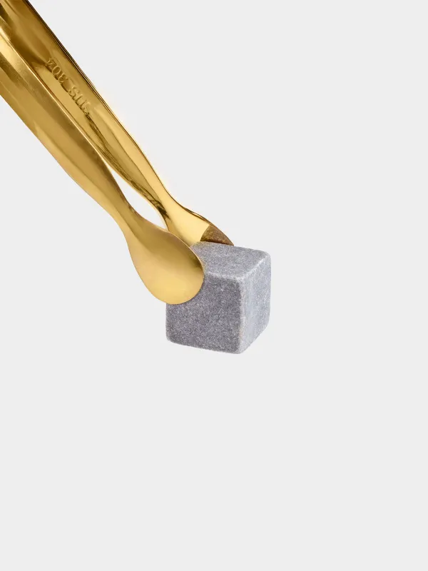 Набор кубиков для охлаждения напитков, 12 пр, с щипцами, в коробке, мрамор/сталь, Bar, image-5