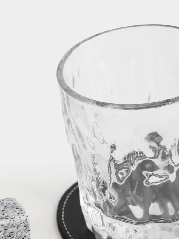 Набор для виски, 1 перс, 5 пр, в коробке, стакан/кубики/подставка, стекло/гранит/экокожа, Bar, image-2