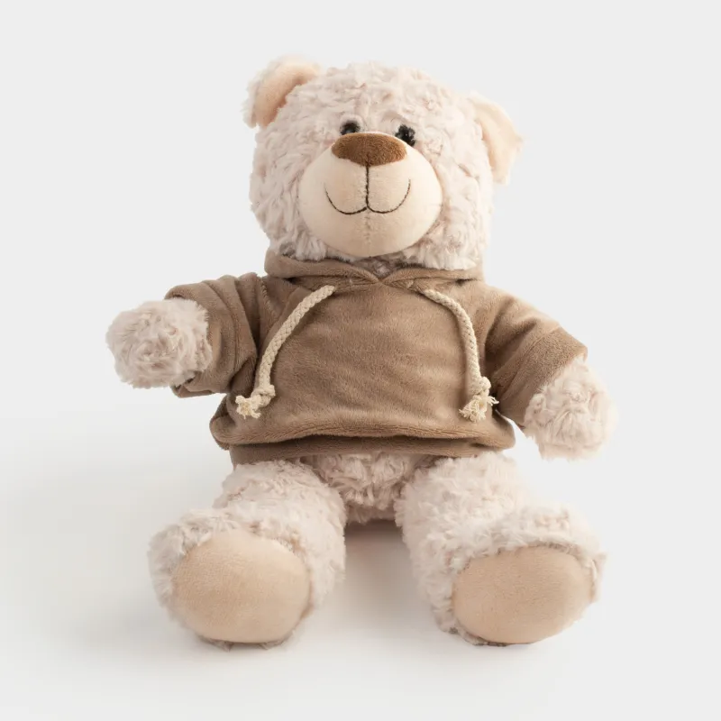 Игрушка, 35 см, мягкая, полиэстер, молочная, Медведь в худи, Bear, image-2
