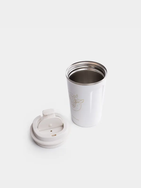 Термокружка, 380 мл, Коза, Coffee time, image-1