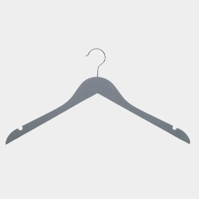 Вешалка-плечики, 44 см, 4 шт, без перекладины, дерево, серая, Wooden house, image-1