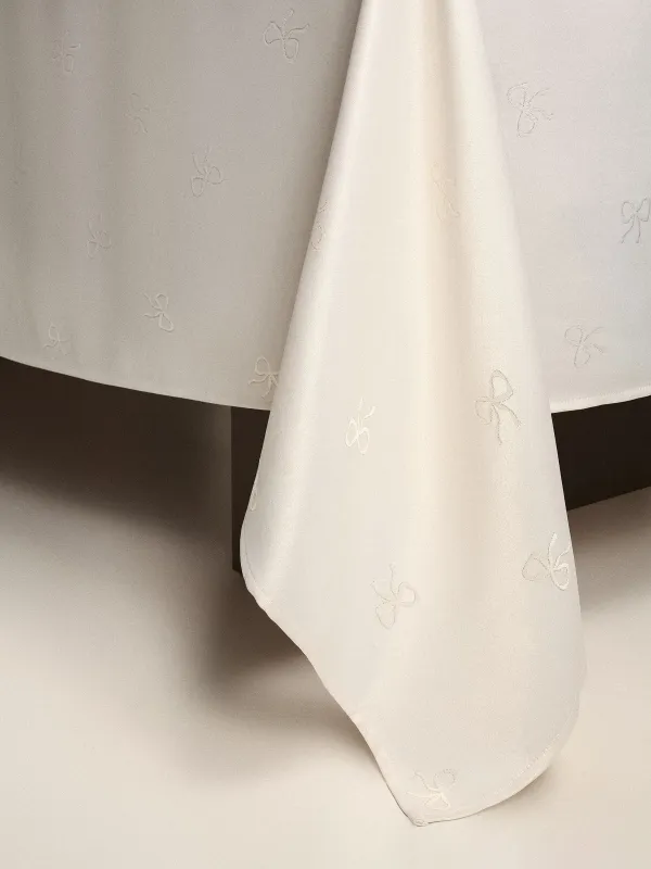 Скатерть, 160х160 см, из жаккарда, Бантики, Jacquard bow, image-2