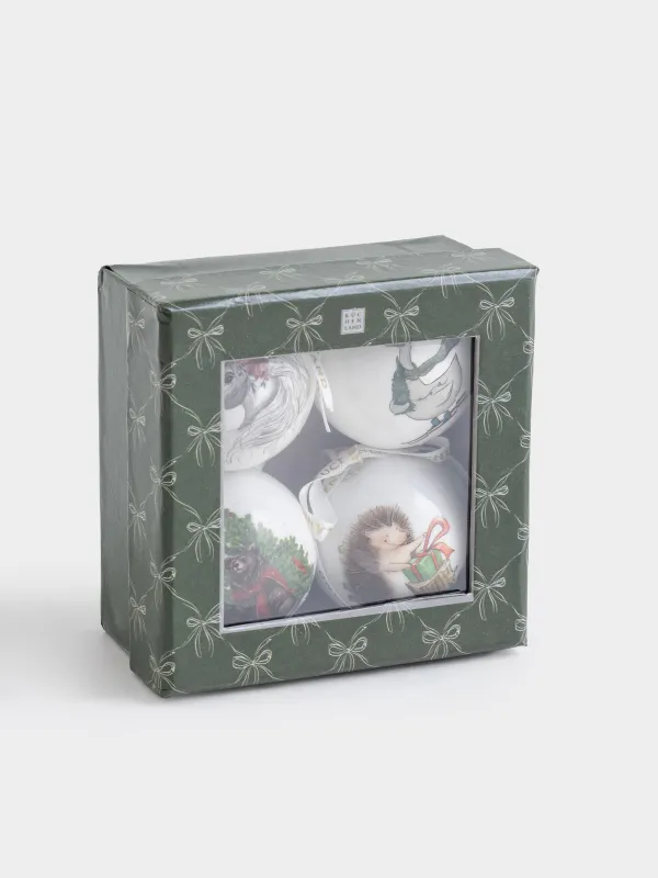 Набор елочных игрушек, 5 см, пенопласт, Ball print, image-5