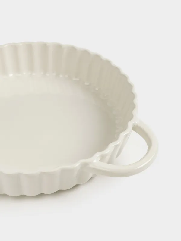 Форма для запекания, 22 см, керамика, круглая, молочная, Cakes ivory, image-2