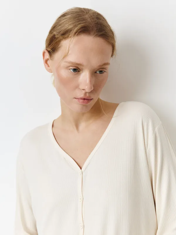 Кардиган женский, домашний, с рюшами, Rosemary, image-1