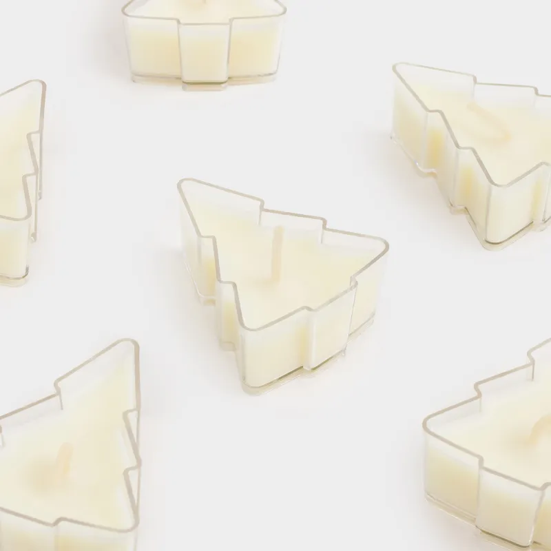 Свеча ароматическая, 5 см, 6 шт, Sweet Almond Macaroon, Елки, Fragrance candle, image-1