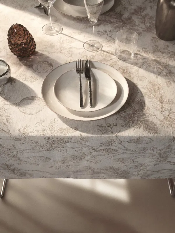 Скатерть, 170х250 см, из жаккарда, Игрушки на ветках, Christmas branches, image-1
