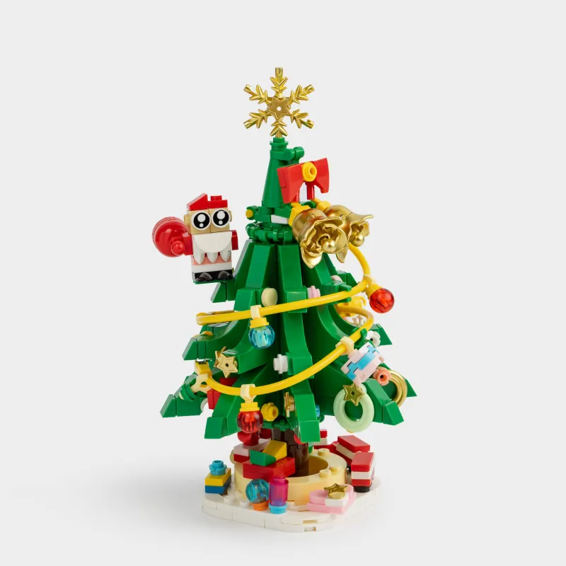 Конструктор, 19х11 см, 372 детали, пластик, цветной, Елочка, Hobby kids