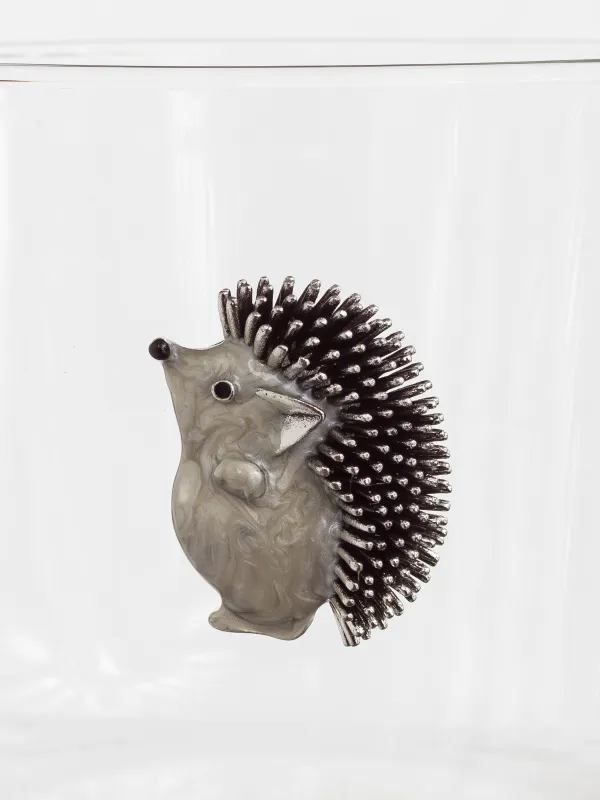 Кружка, 450 мл, стекло Б/металл, Ежик, Lux elements, image-1