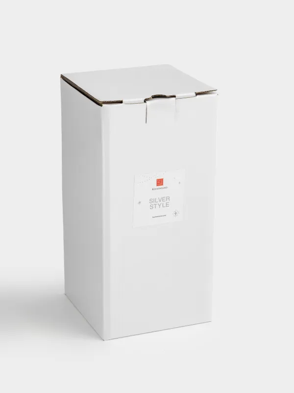 Статуэтка с подсветкой, 23 см, стекло, серебристая, Ель, Silver style, image-5