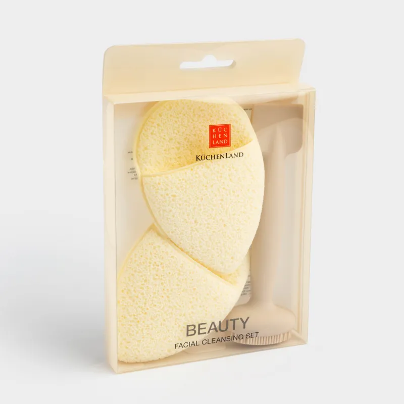 Набор для очищения кожи лица, 3 пр, спонж/щетка-лопатка, силикон/полиуретан, Beauty G, image-4