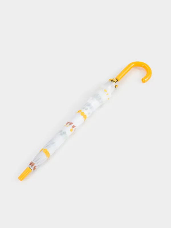 Зонт-трость, 70 см, детский, полиоксиэтилен, желтый, Горошек, Aspen, image-5