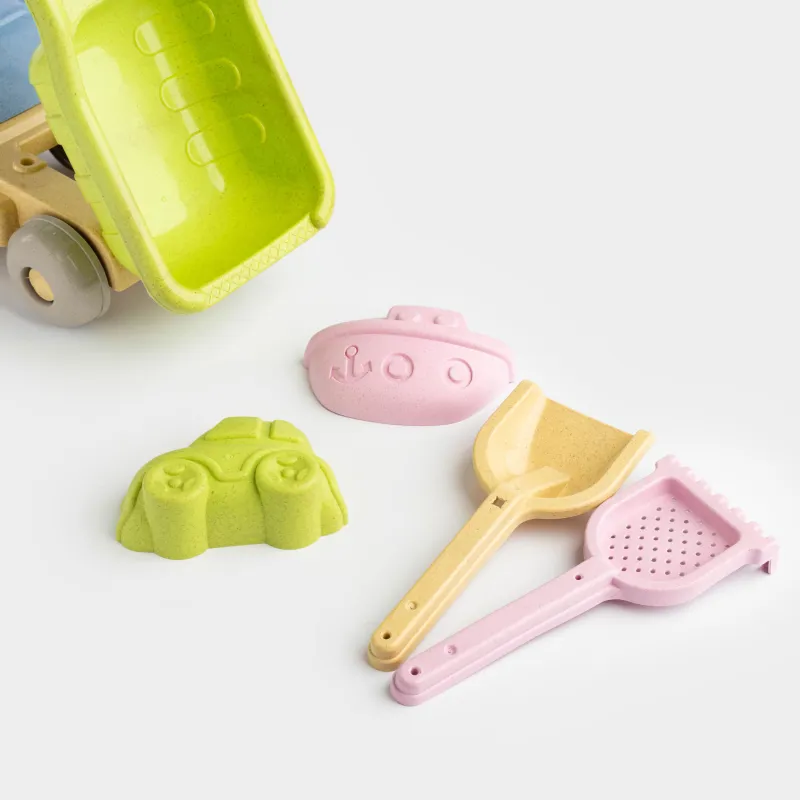 Набор игровой для песка, 5 пр, с игрушкой, пластик, цветной, Грузовик, Sunny, image-2