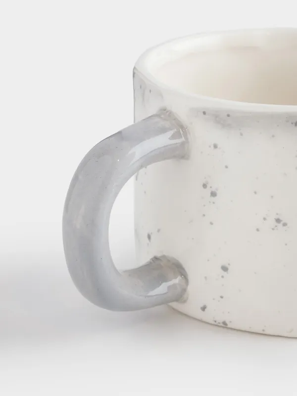 Кружка, детская, 350 мл, молочно-серая, в крапинку, Ежик, Hedgehog walk, image-3