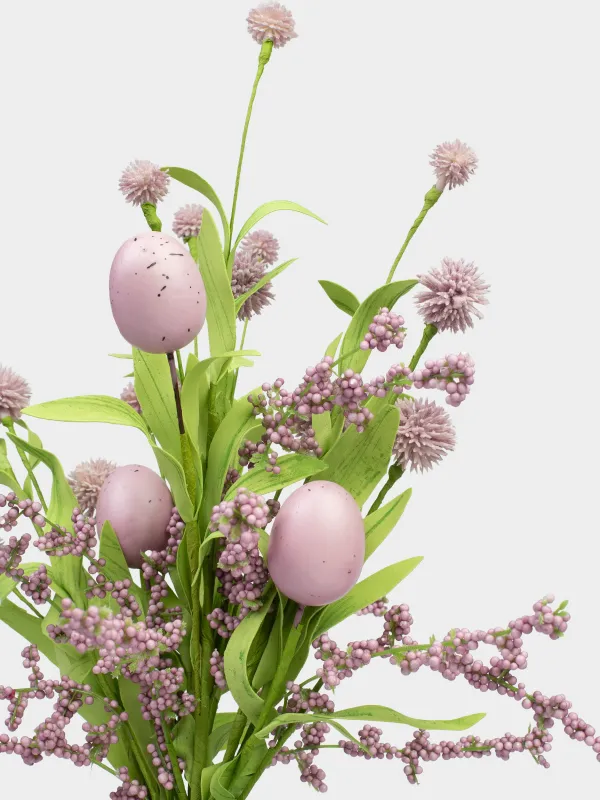 Ветка декоративная, 46 см, пенопласт/пластик, Цветы и пасхальные яйца, Easter decor, image-2