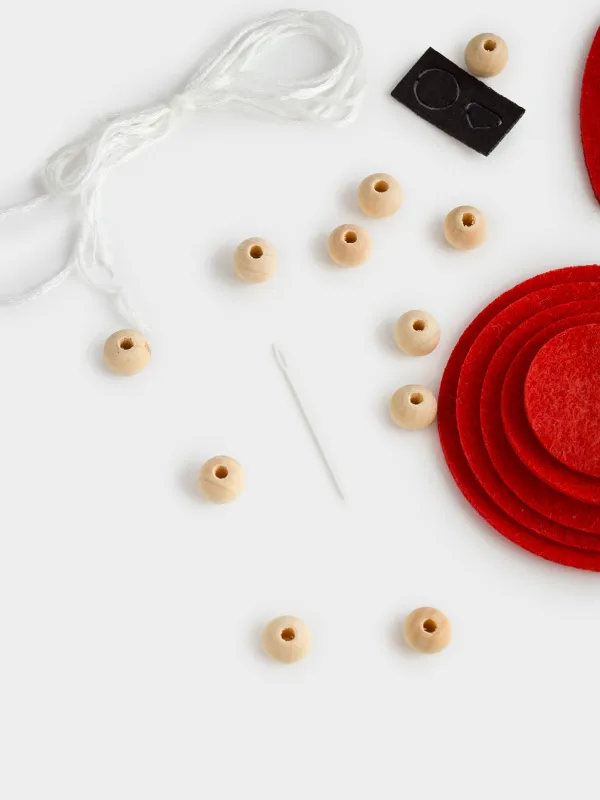 Набор для творчества, 13х15 см, рукоделие, фетр/дерево, подвеска, Мишка и лиса, Creativity, image-3