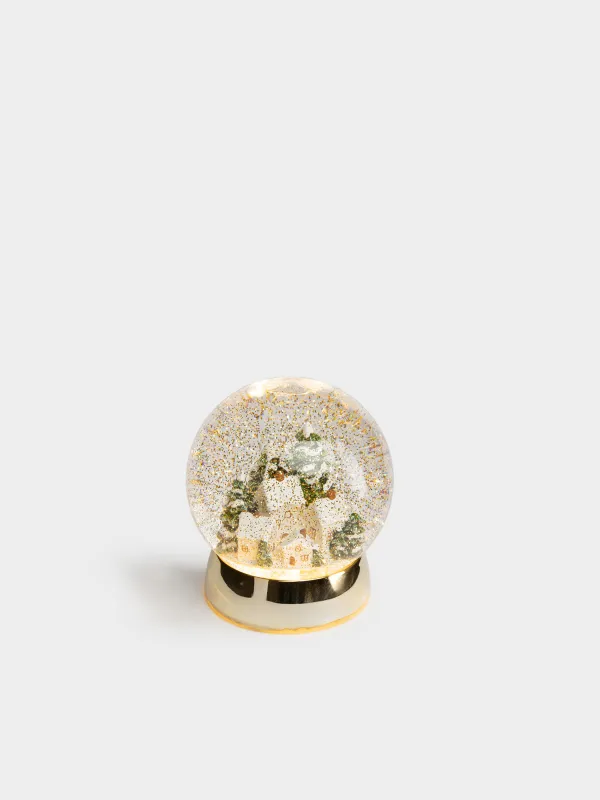 Снежный фонарь, 16 см, Домики, Golden style, image-0