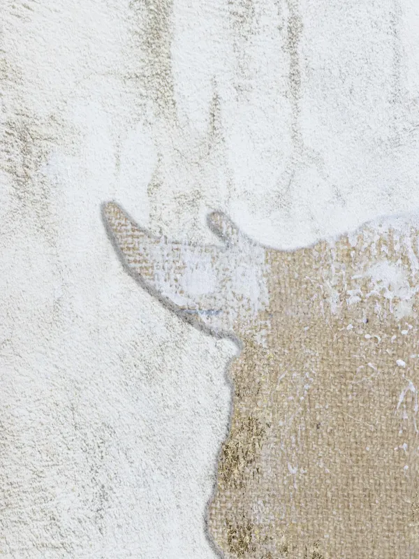 Картина в раме, 78х103 см, холст, золотисто-белая, Лошадь, Minimalist, image-3