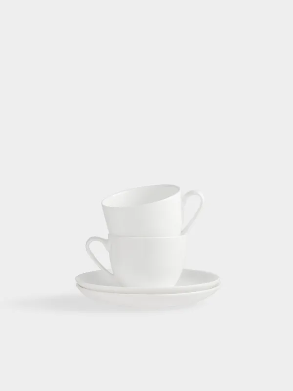 Пара чайная, 2 перс, 4 пр, 270 мл, фарфор F, белая, Ideal white, image-0