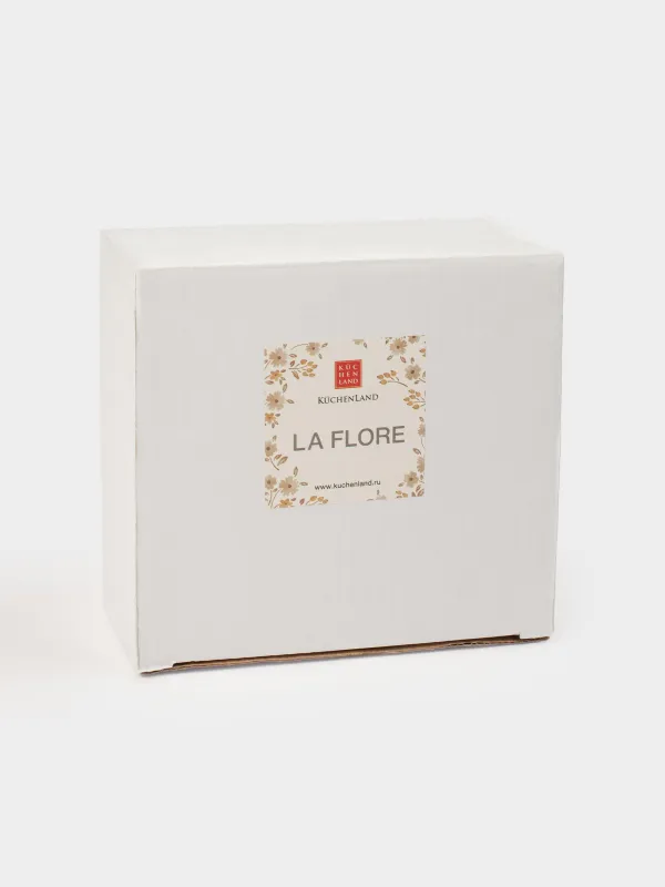 Пиала, 13х5 см, 200 мл, керамика D, молочная, Винтажные цветы, La flore, image-4