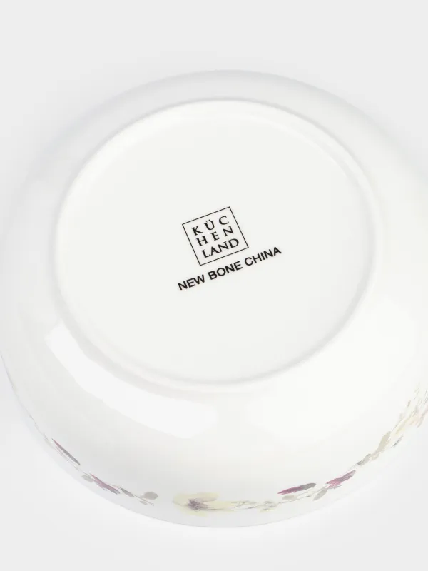 Салатник, 16х6 см, 700 мл, фарфор N, белый, Желтые цветы, Floweri, image-3