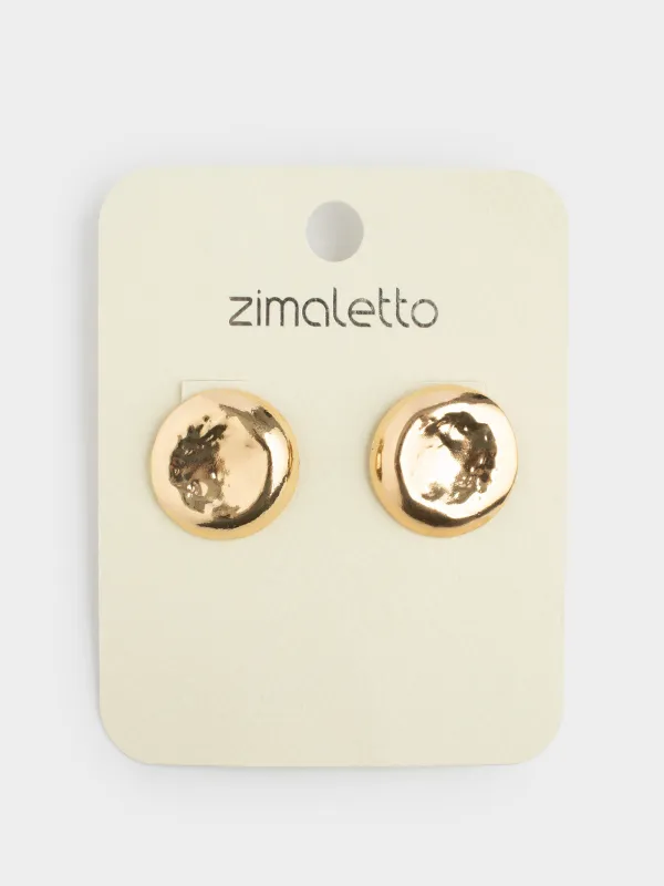 Серьги-пусеты, 3 см, 2 шт, металл, золотистые, Jewelry, image-2