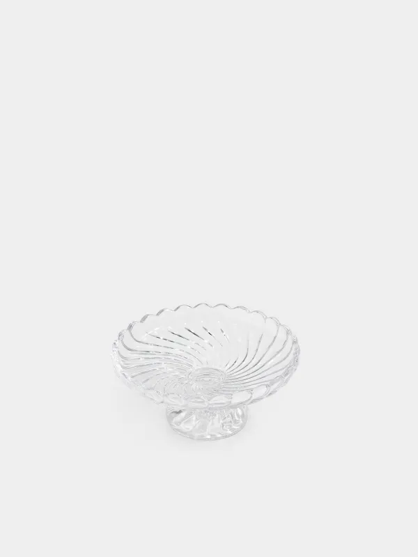 Блюдо на ножке, 15х7см, Clear pattern, image-1