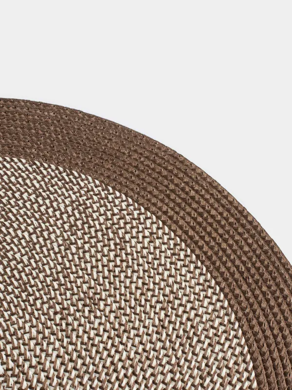 Салфетка под приборы, 38 см, полипропилен, круглая, бежево-коричневая, Circle, image-3