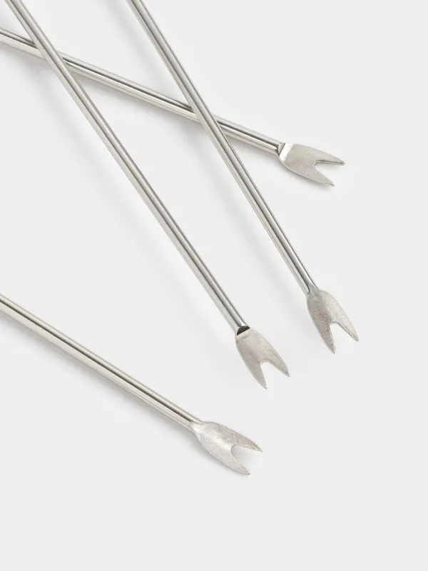 Шпажка для канапе, 12 см, 4 шт, металл, золотистая, Еж и гриб, Golden glow, image-3