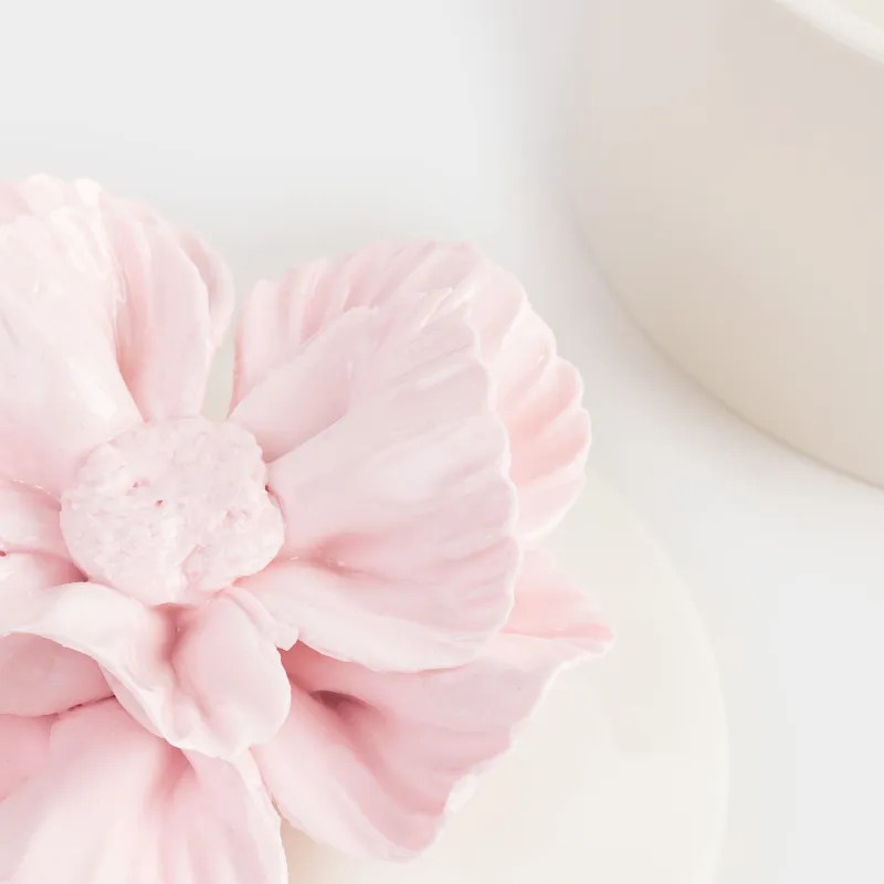 Шкатулка для украшений, 11 см, фарфор P, молочная, Цветок, Rose, image-2