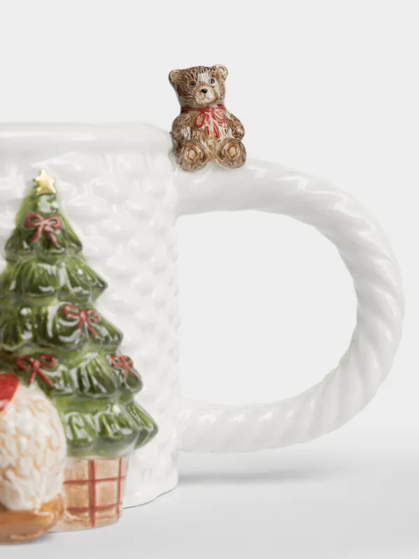 Кружка, 500 мл, Мишка и овечка с елкой, Christmas lamb, image-3